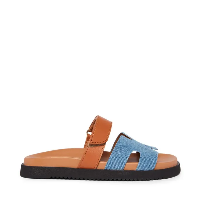 Steve Madden Mayven Denim Multi Womens Sandals