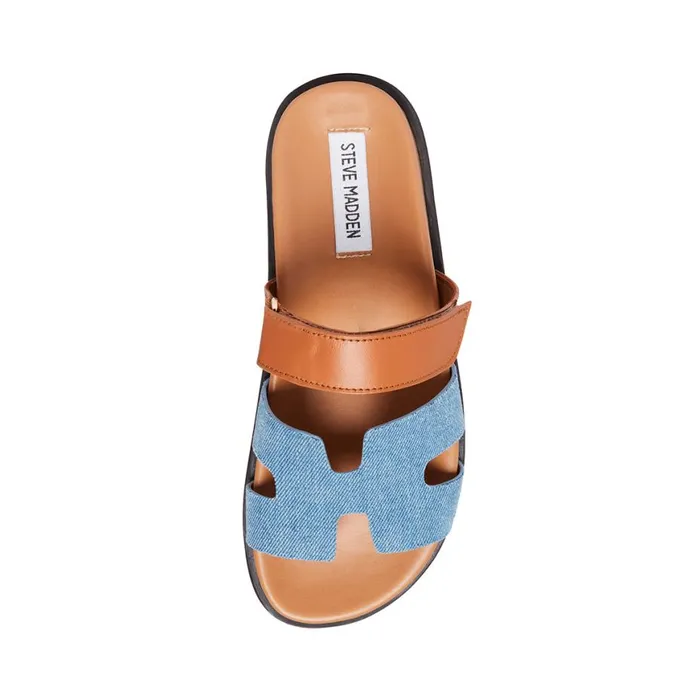Steve Madden Mayven Denim Multi Womens Sandals