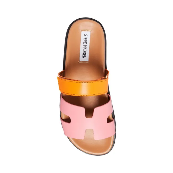 Steve Madden Mayven Pink Multi Womens Sandals