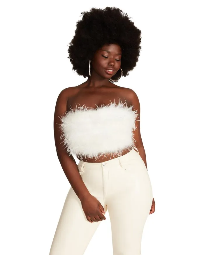 Steve Madden Nessa Top White Womens Tops and Shirts