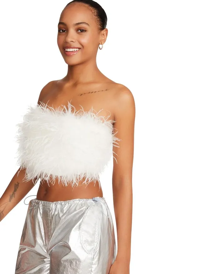 Steve Madden Nessa Top White Womens Tops and Shirts
