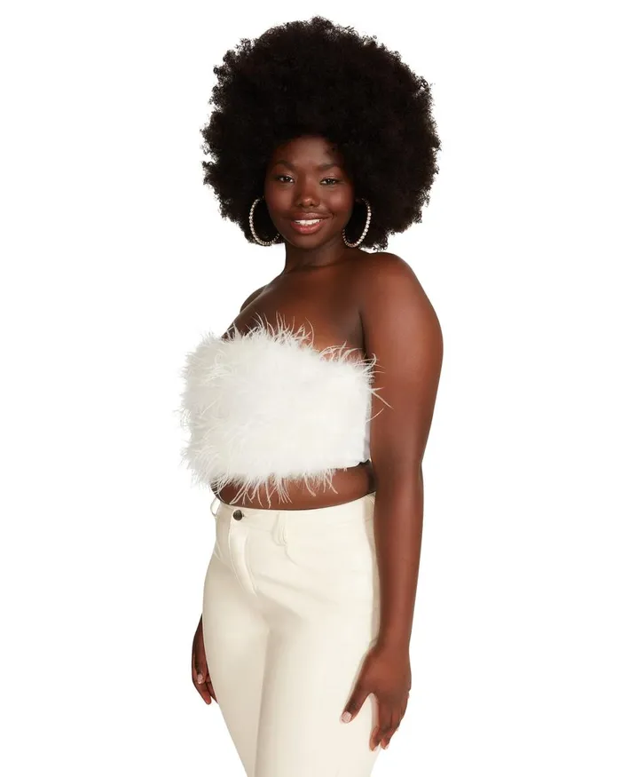 Steve Madden Nessa Top White Womens Tops and Shirts
