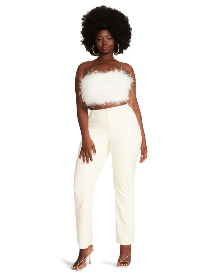 Steve Madden Nessa Top White Womens Tops and Shirts