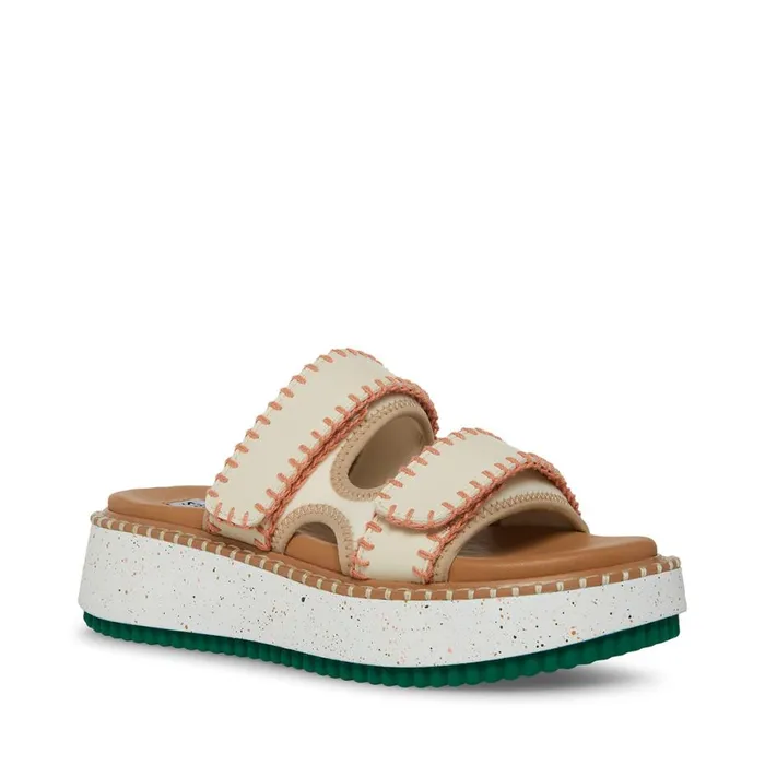 Steve Madden Otto WhiteGreen Womens Sandals