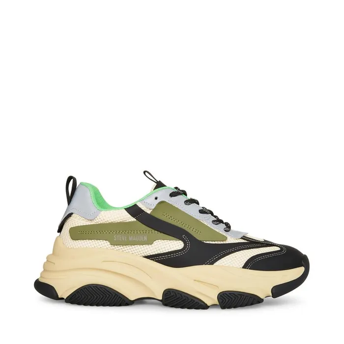 Steve Madden Possess Olive Multi Mens Sneakers