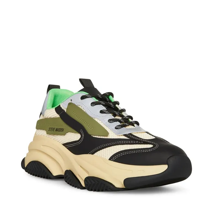 Steve Madden Possess Olive Multi Mens Sneakers