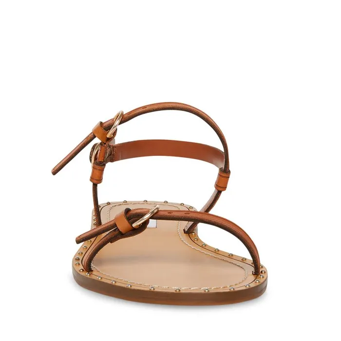 Steve Madden Raquel Tan Leather Womens Sandals