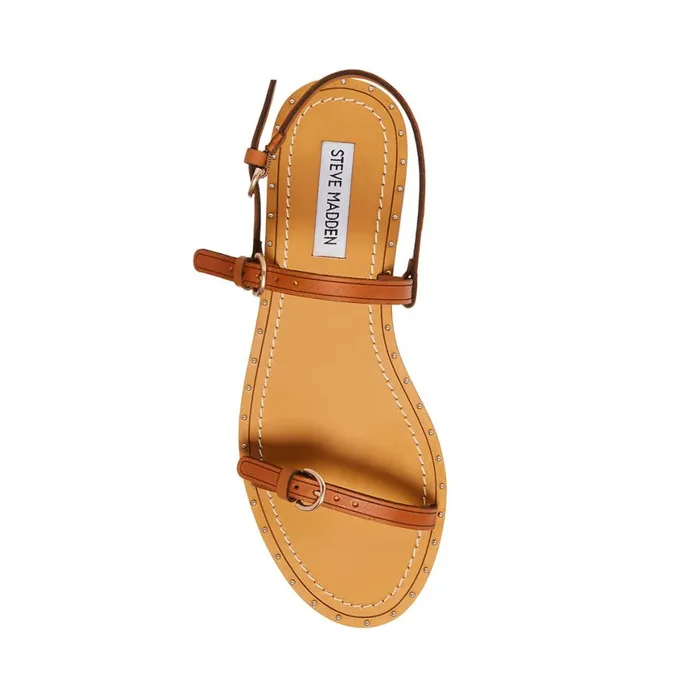 Steve Madden Raquel Tan Leather Womens Sandals