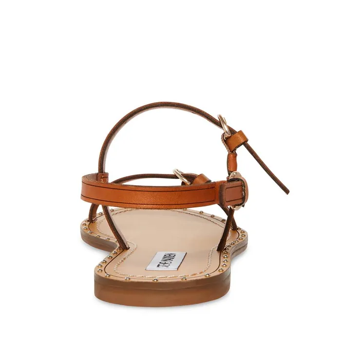 Steve Madden Raquel Tan Leather Womens Sandals
