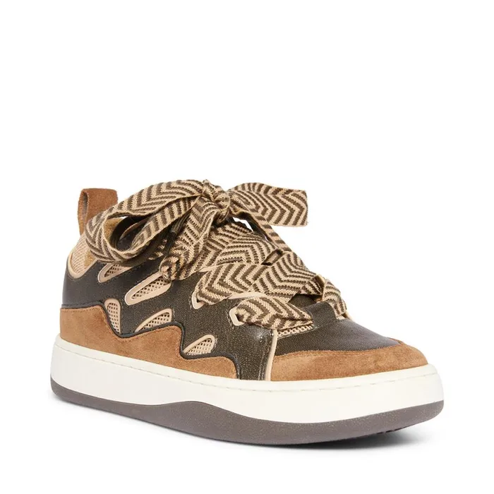 Steve Madden Roaring Brown Distressed Womens Sneakers