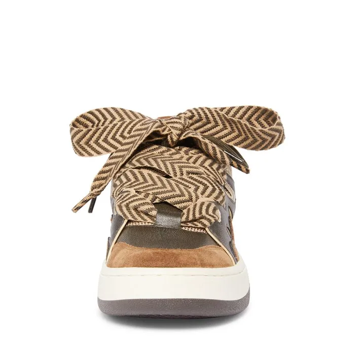 Steve Madden Roaring Brown Distressed Womens Sneakers