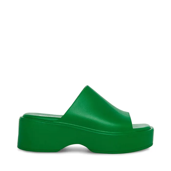 Steve Madden SlinkyJ Green Womens Sandals