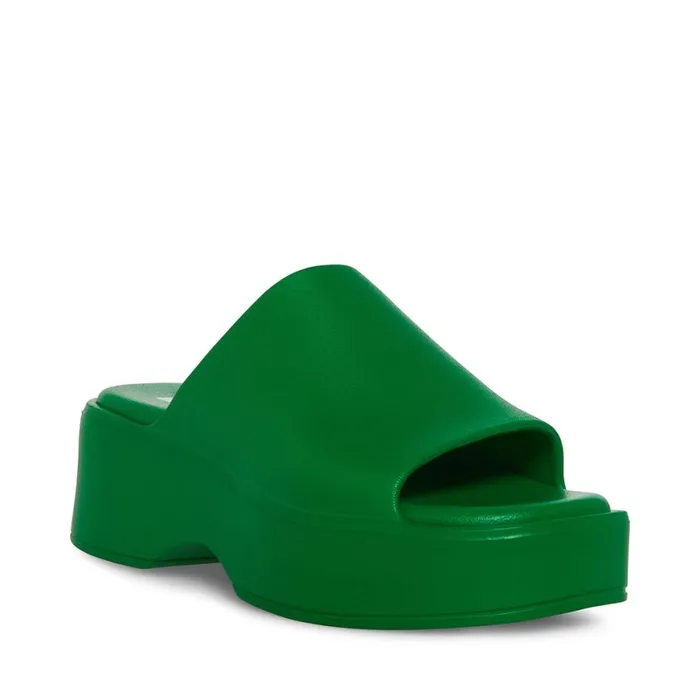 Steve Madden SlinkyJ Green Womens Sandals