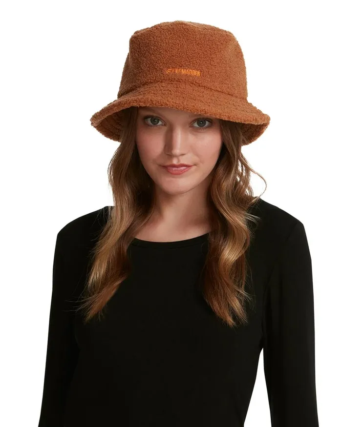 Steve Madden Solid Sherpa Bucket Hat Tan Womens Hats Scarves and Gloves Steve Madden Solid Sherpa Bucket Hat Tan Womens Hats Scarves and Gloves