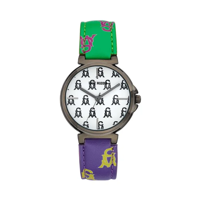 Steve Madden Stacked Logo Watch Multi Womens Watches
