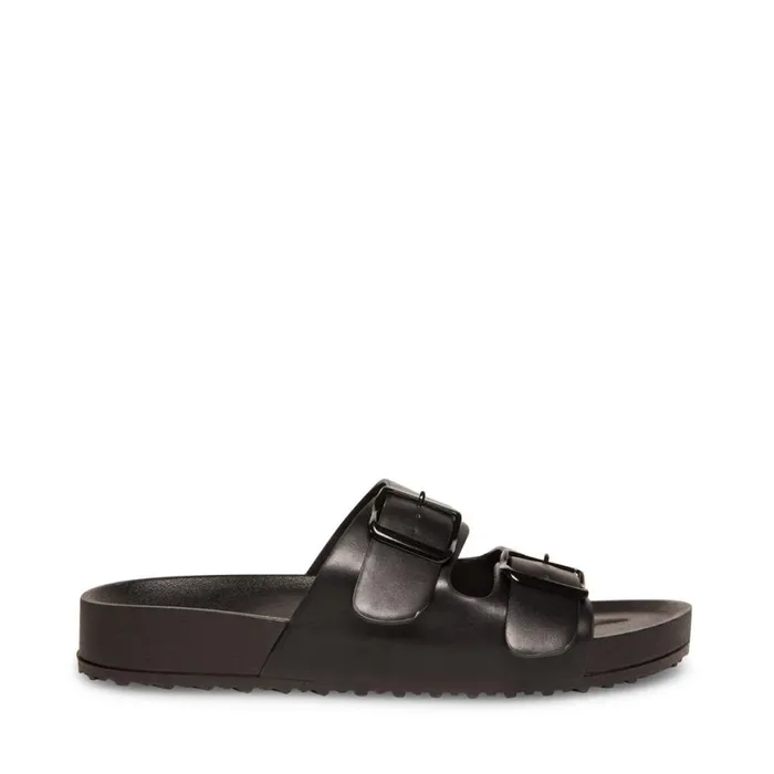 Steve Madden TeddyT Black Womens Sandals