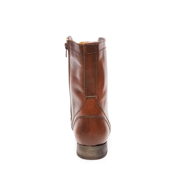 Steve Madden Troopa Brown Leather Womens Boots and Booties