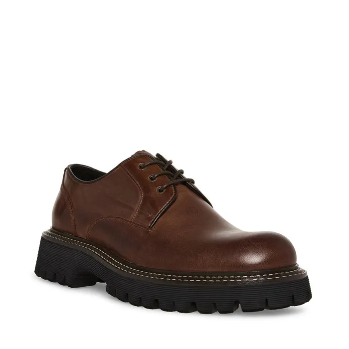 Steve Madden Zylen Brown Leather Mens Loafers Steve Madden Zylen Brown Leather Mens Loafers