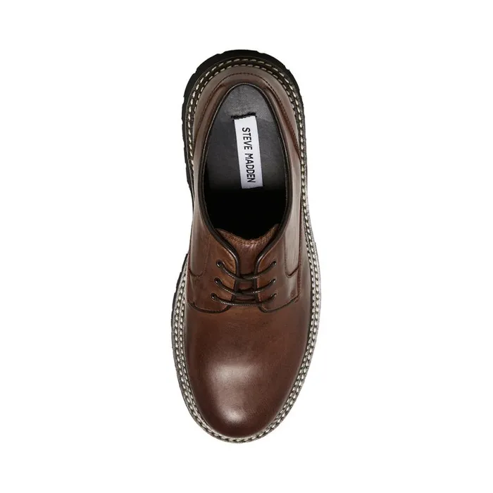 Steve Madden Zylen Brown Leather Mens Loafers Steve Madden Zylen Brown Leather Mens Loafers