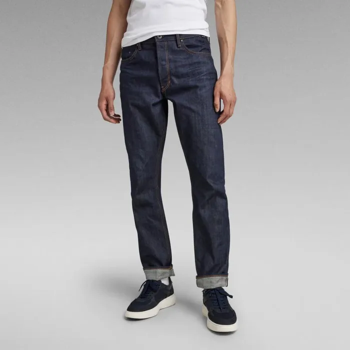 Straight Men GStar RAW Triple A Regular Straight Selvedge Jeans Raw Denim
