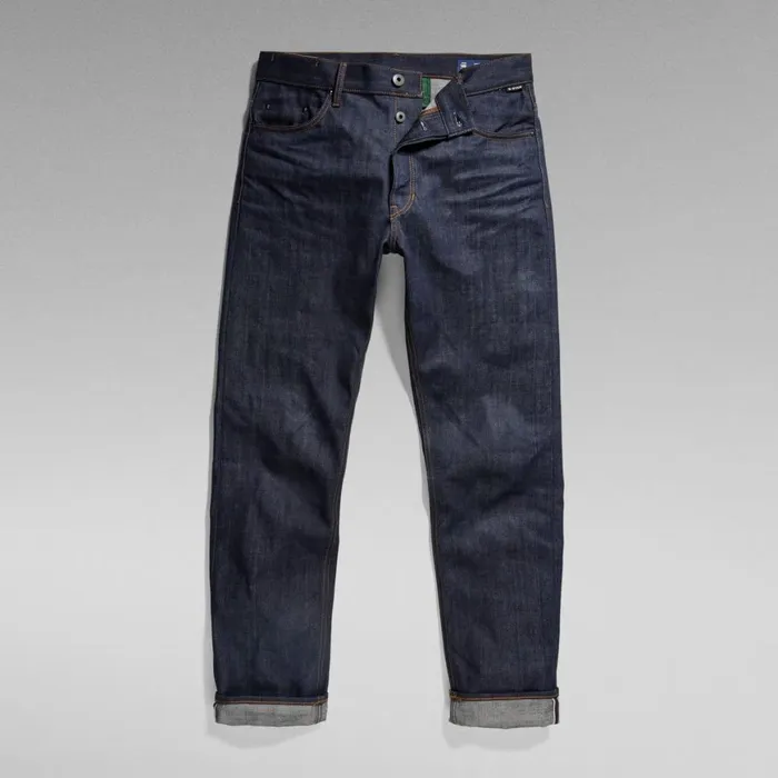 Straight Men GStar RAW Triple A Regular Straight Selvedge Jeans Raw Denim
