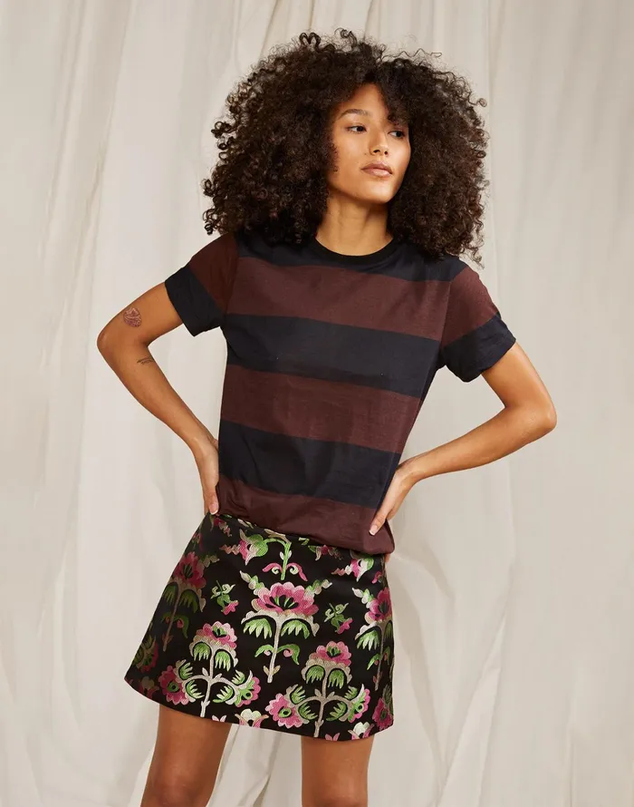 Striped Tee 8211 Blkbr Women Cynthia Rowley Tops