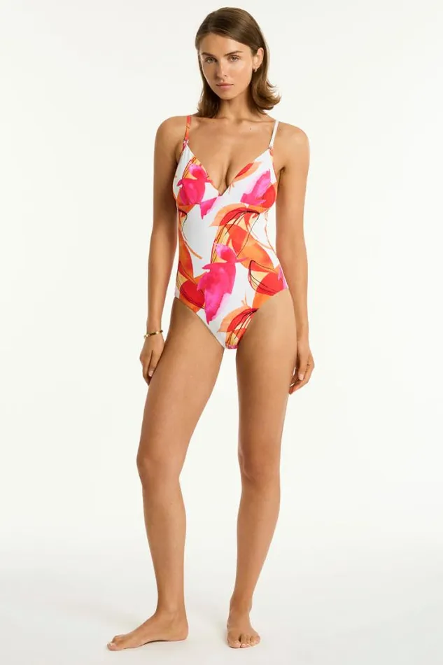 Sublime Cross Back Tri One Piece Sublime Flame Women Sea Level One Pieces