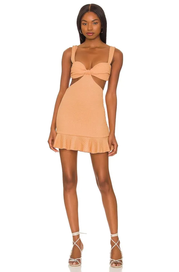 Sun Drenched Mini Dress Orange Women Lovers and Friends Dresses
