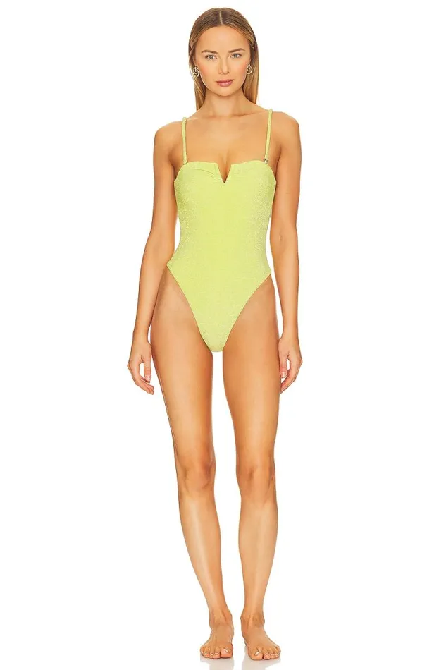Sun Will Shine One Piece Acid Yellow Women Lovers and Friends Swimsuits and CoverUps Sun Will Shine One Piece Acid Yellow Women Lovers and Friends Swimsuits and CoverUps