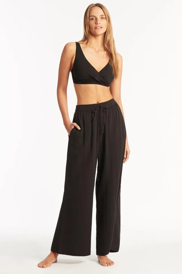 Sunset Beach Pant Sunset Black Women Sea Level Pants