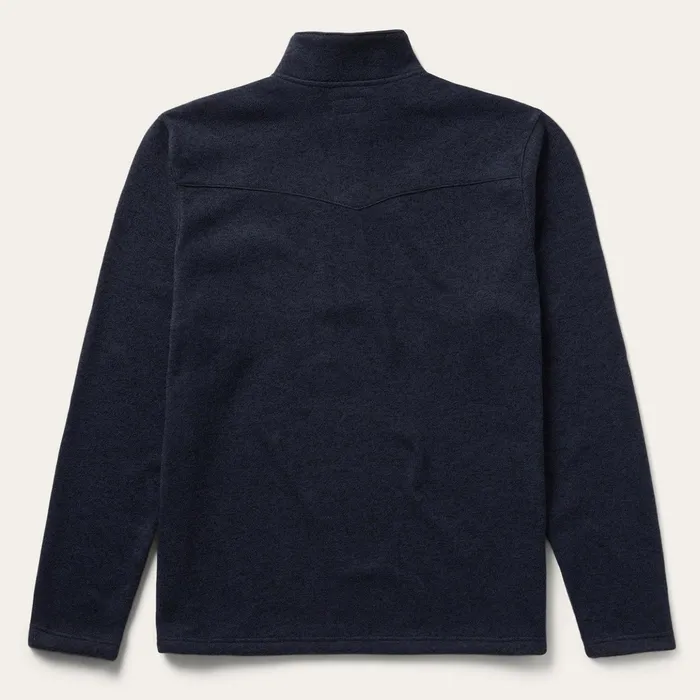 Sweaters and Hoodies Men Stetson ButtonFront Blue Pullover Knit Sweater Blue