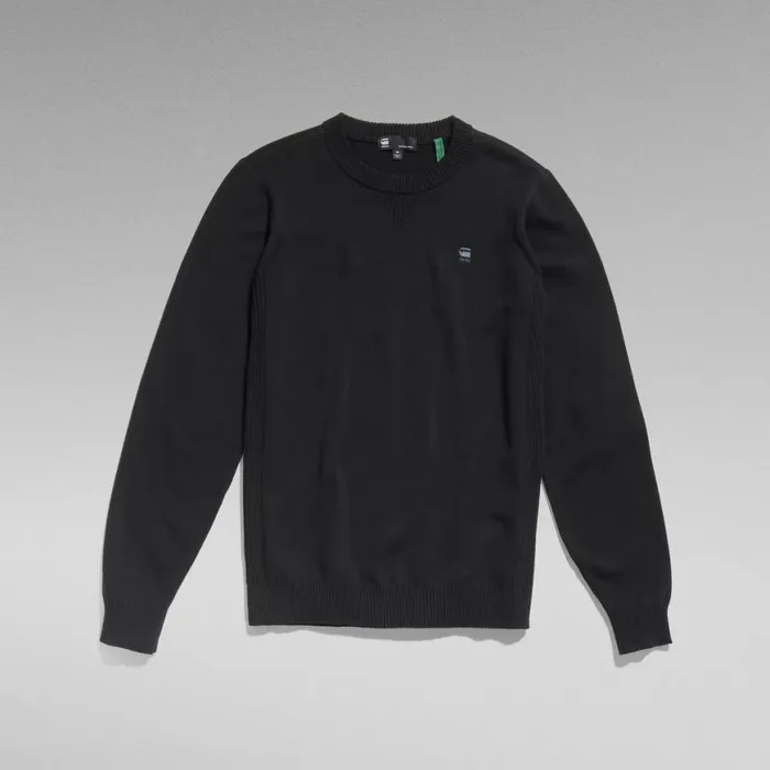 Sweaters Men GStar RAW Classic Sport R Knitted Top Dark Black