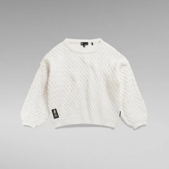 Sweaters Women GStar RAW Chunky Loose Boat Knitted Sweater Eggnog