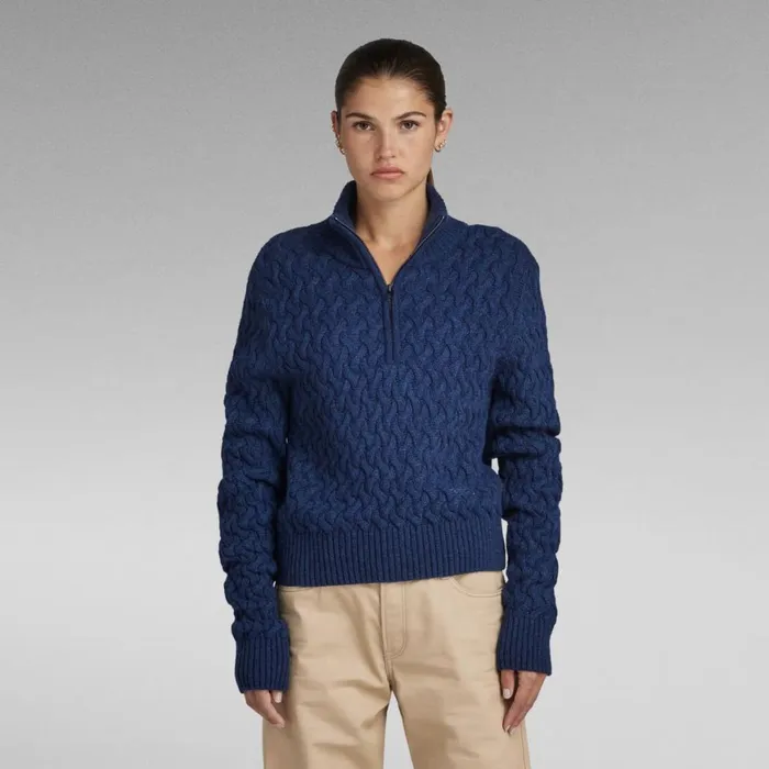 Sweaters Women GStar RAW Chunky Skipper Knitted Sweater Rank Blue