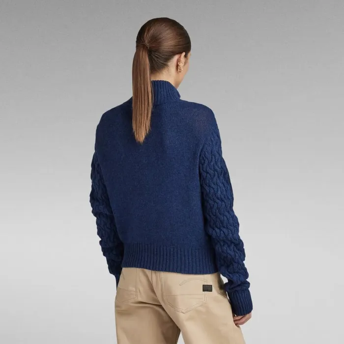 Sweaters Women GStar RAW Chunky Skipper Knitted Sweater Rank Blue
