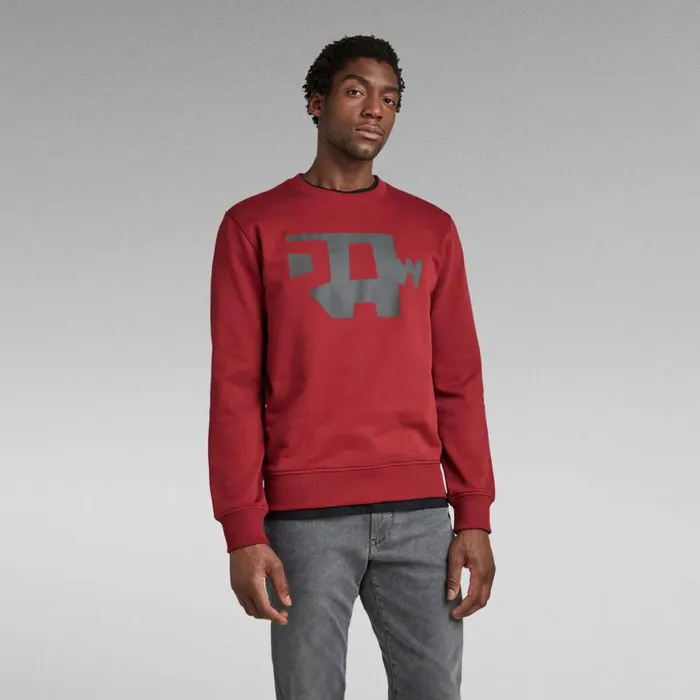 Sweatshirts and Hoodies Men GStar RAW Abstract RAW Sweater Chateaux Red