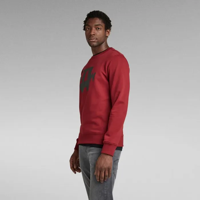 Sweatshirts and Hoodies Men GStar RAW Abstract RAW Sweater Chateaux Red