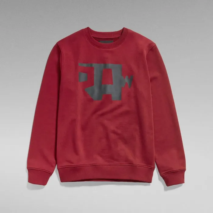 Sweatshirts and Hoodies Men GStar RAW Abstract RAW Sweater Chateaux Red