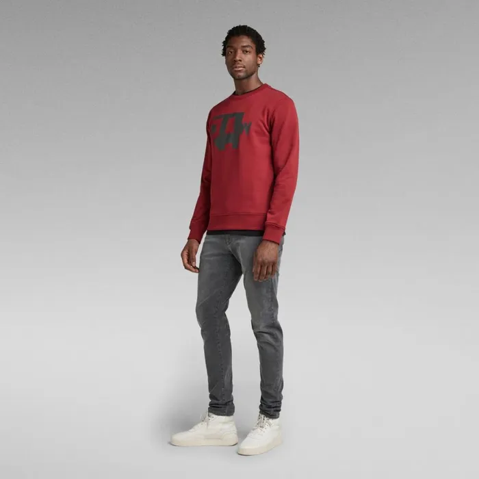 Sweatshirts and Hoodies Men GStar RAW Abstract RAW Sweater Chateaux Red