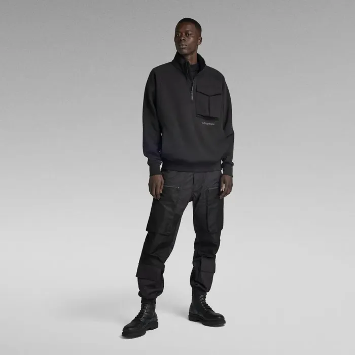 Sweatshirts and Hoodies Men GStar RAW Anorak Loose Sweater Dark Black