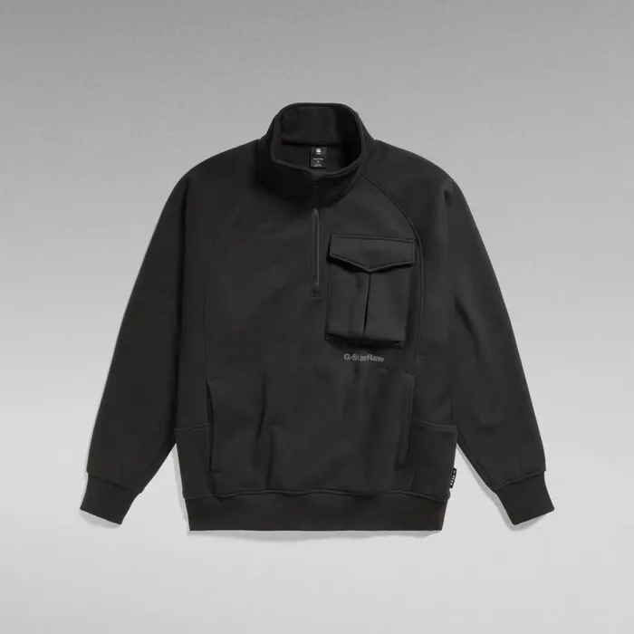Sweatshirts and Hoodies Men GStar RAW Anorak Loose Sweater Dark Black