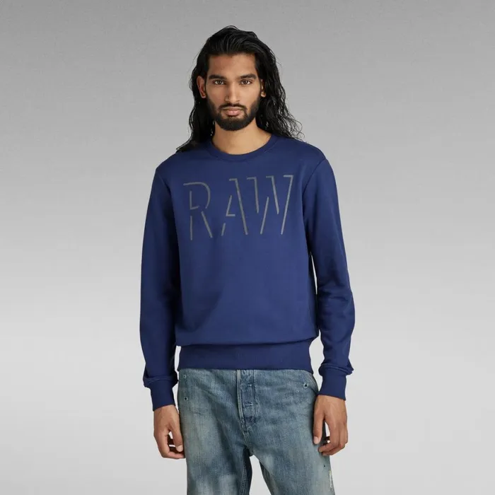 Sweatshirts and Hoodies Men GStar RAW RAW Graphic Sweater Imperial Blue