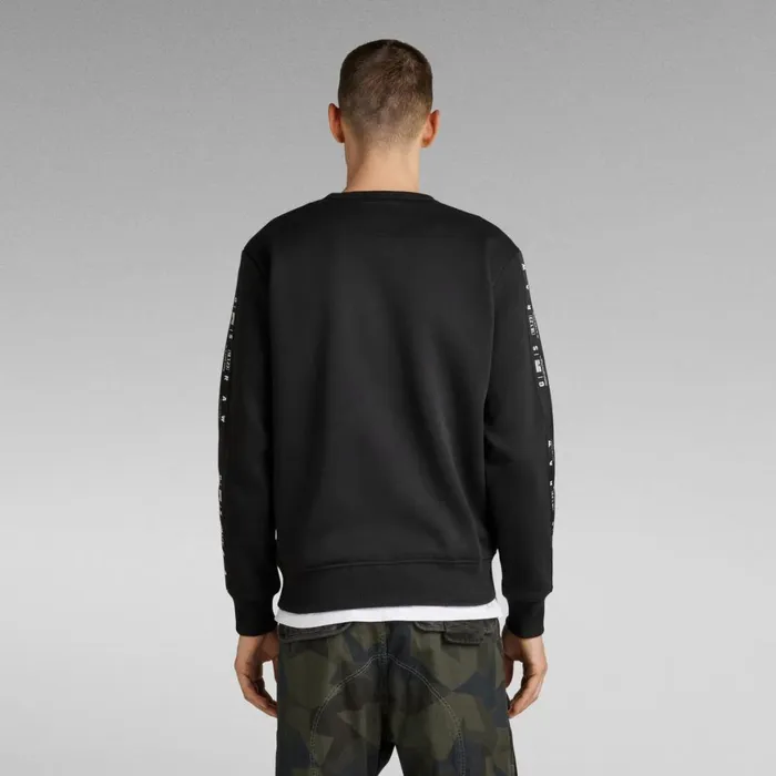 Sweatshirts and Hoodies Men GStar RAW Sport A Tape Crew Sweater Dark Black