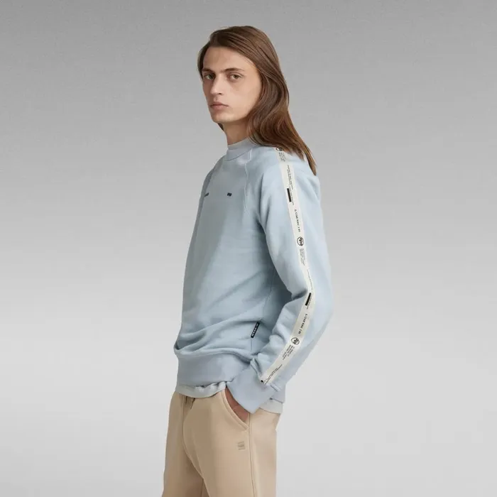 Sweatshirts and Hoodies Men GStar RAW Tape Raglan Sweater Faze Blue