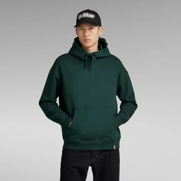 Sweatshirts and Hoodies Women GStar RAW Essential Unisex Loose Hooded Sweater Laub Sweatshirts and Hoodies Women GStar RAW Essential Unisex Loose Hooded Sweater Laub