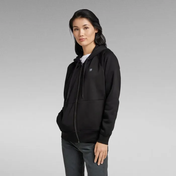 Sweatshirts and Hoodies Women GStar RAW Premium Core 20 Hooded Zip Through Sweater Dark Black