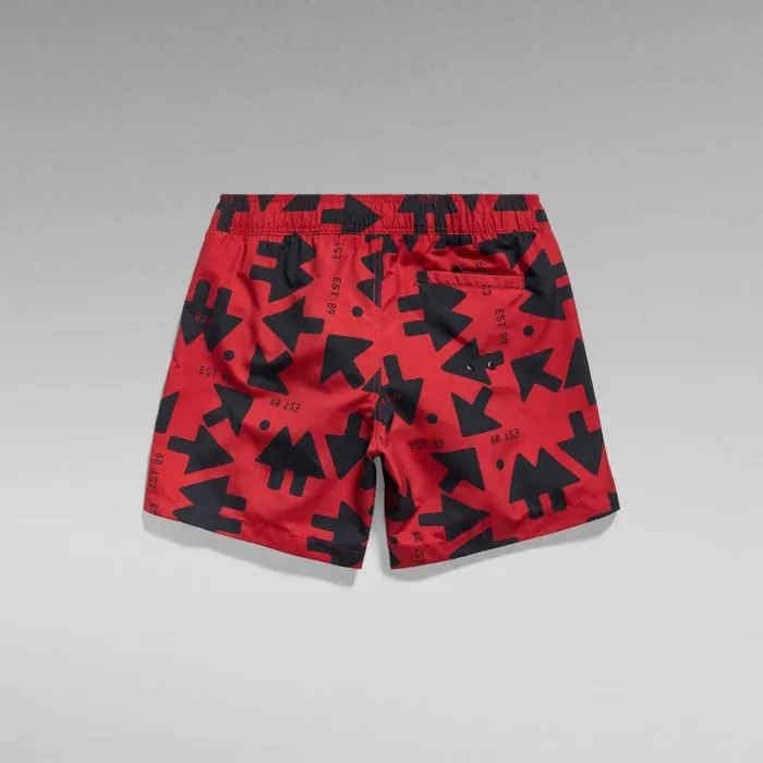Swimwear Men GStar RAW Dirik Allover Swim Shorts Chili Red Raw Arrow Small