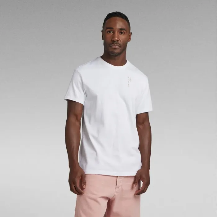 TShirts and Polos Men GStar RAW Back Graphic Text TShirt White