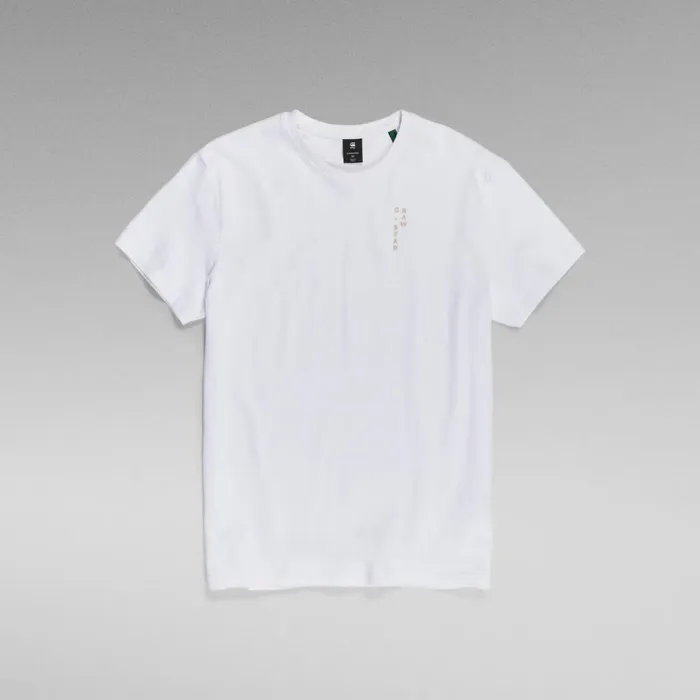 TShirts and Polos Men GStar RAW Back Graphic Text TShirt White