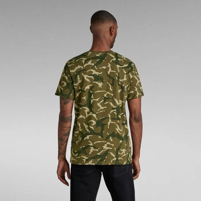 TShirts and Polos Men GStar RAW Camo Graphic TShirt Wild Olive Camo Paint